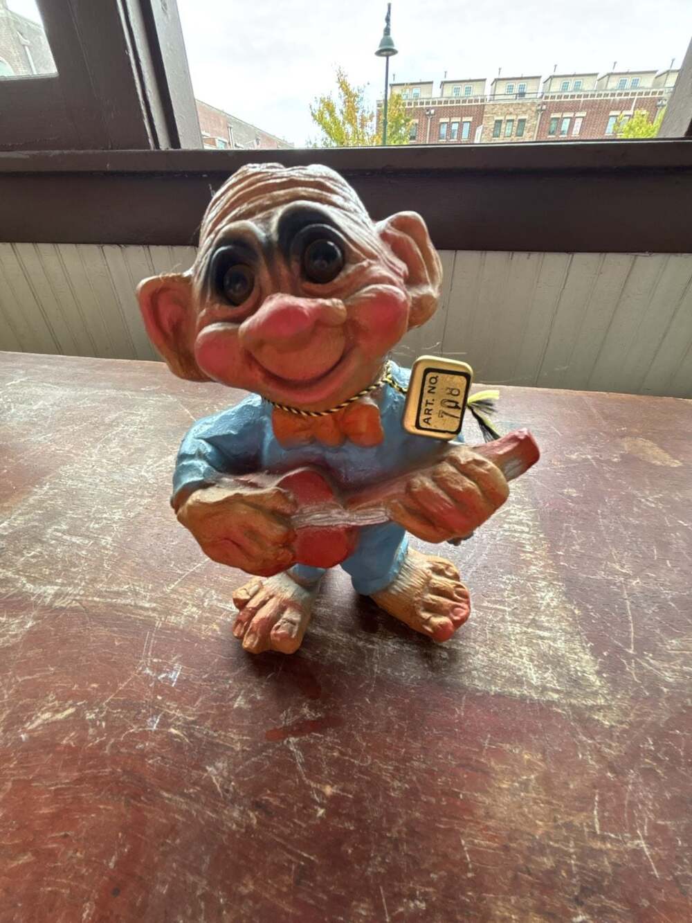 Vintage Nyform Troll Figurine Norwegian Folk Art Guitar Player